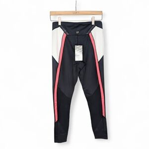 Urban Savage Highline Run Leggings Black Watermelon Pink Mesh Panels Size Large